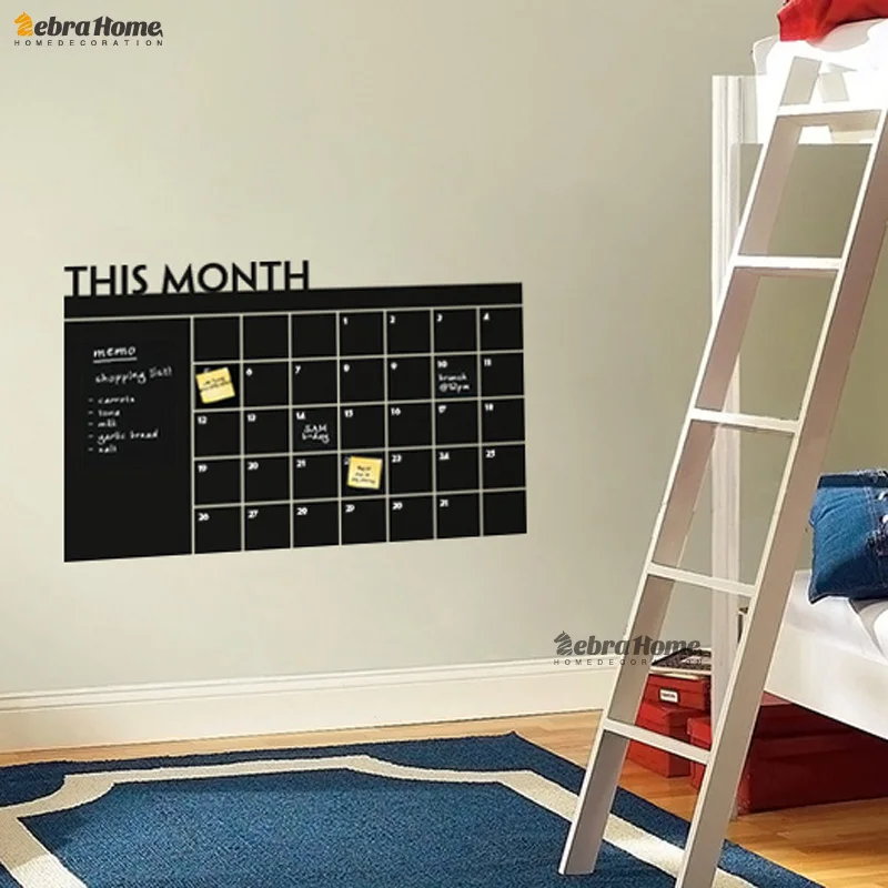 Diy ежемесячный планировщик доске виниловые Настенные календари наклейки фрески