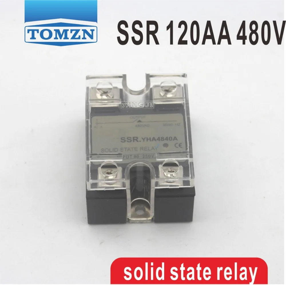 

120AA SSR input 90-250V AC load 24-480V AC High voltage single phase AC solid state relay