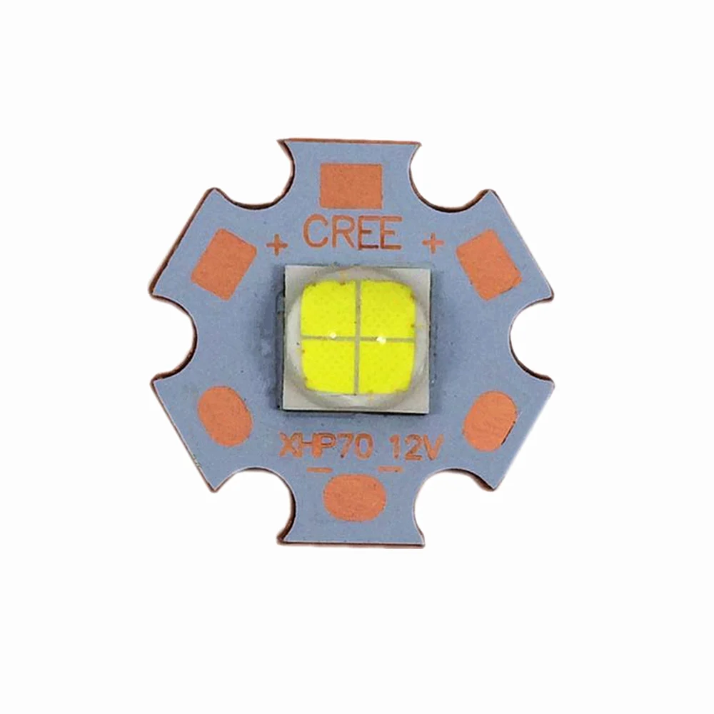 2 шт. CREE XHP70 30 Вт LED 4022LM 6 в/12 в четыре чипа Сварка 16 20 мм Медь pcb ультра высокая