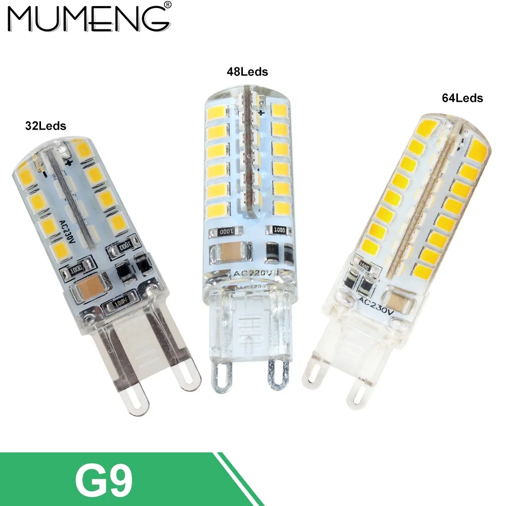 Mumeng G9 светодиодный лампы 3 Вт 4 5 потолочный светильник 32 48 64 шт. SMD2835 ампулы 220 V