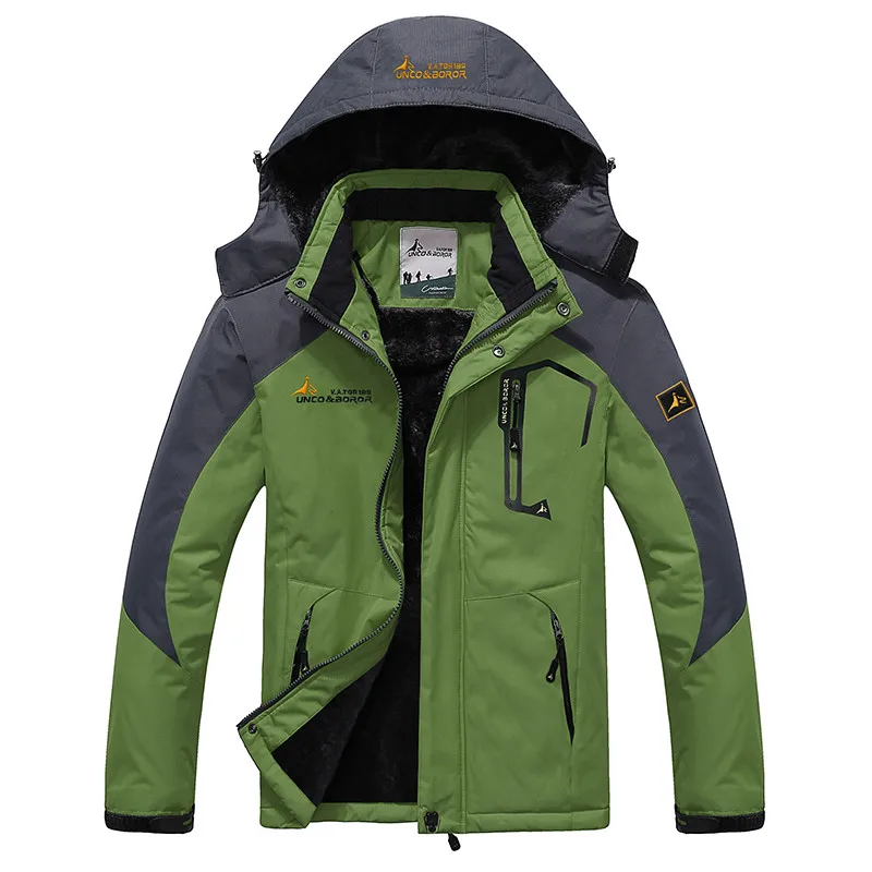 Army Green Новинка, зимняя мужская куртка, толстая, теплая, ветрозащитная, с капюшоном, парка, мужские куртки и пальто, ветровка, для улицы, для спорта, пальто, Jaqueta masculina, 6XL - Цвет: Army Green