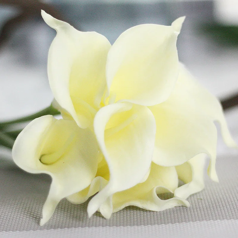 

10pcs per lot PU mini simulation calla flower branch artificial calla flower wholesale wedding bouquet home decoration