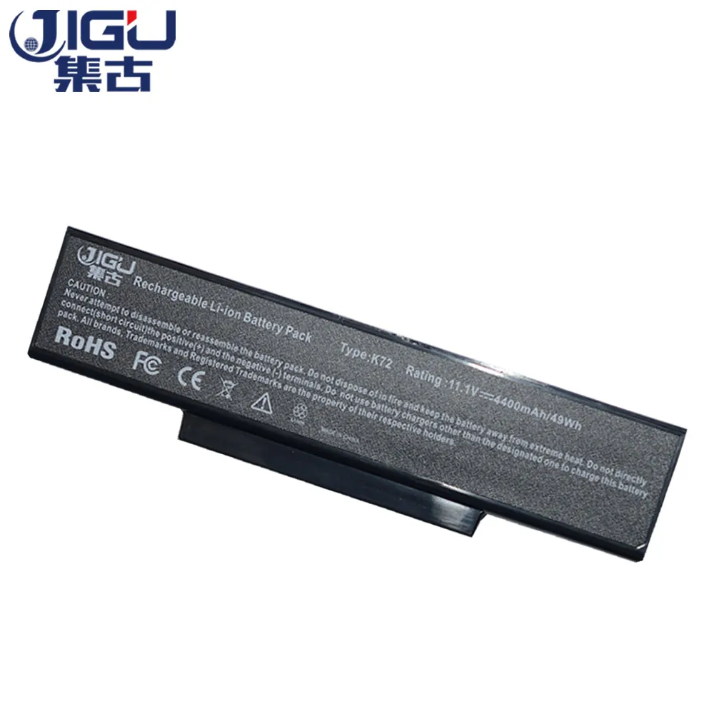 JIGU Аккумулятор для ASUS A72 N71 K73 K72 X77 A72F A72J K72J K72L K72Q K72Y N71V N73G N73Q X77J K72F K72K K72P K73E K73S N73V N71J |