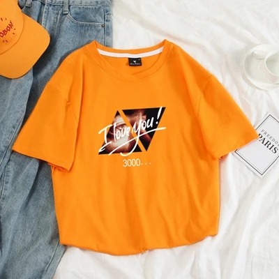 orange 3000 футболка с надписью «I Love You», «мстители», «эндгейм», «Железный человек», «Тони Старк», Мужская футболка, Женская парная одежда, Harajuku, хлопковый топ, 9 цветов - Цвет: orange