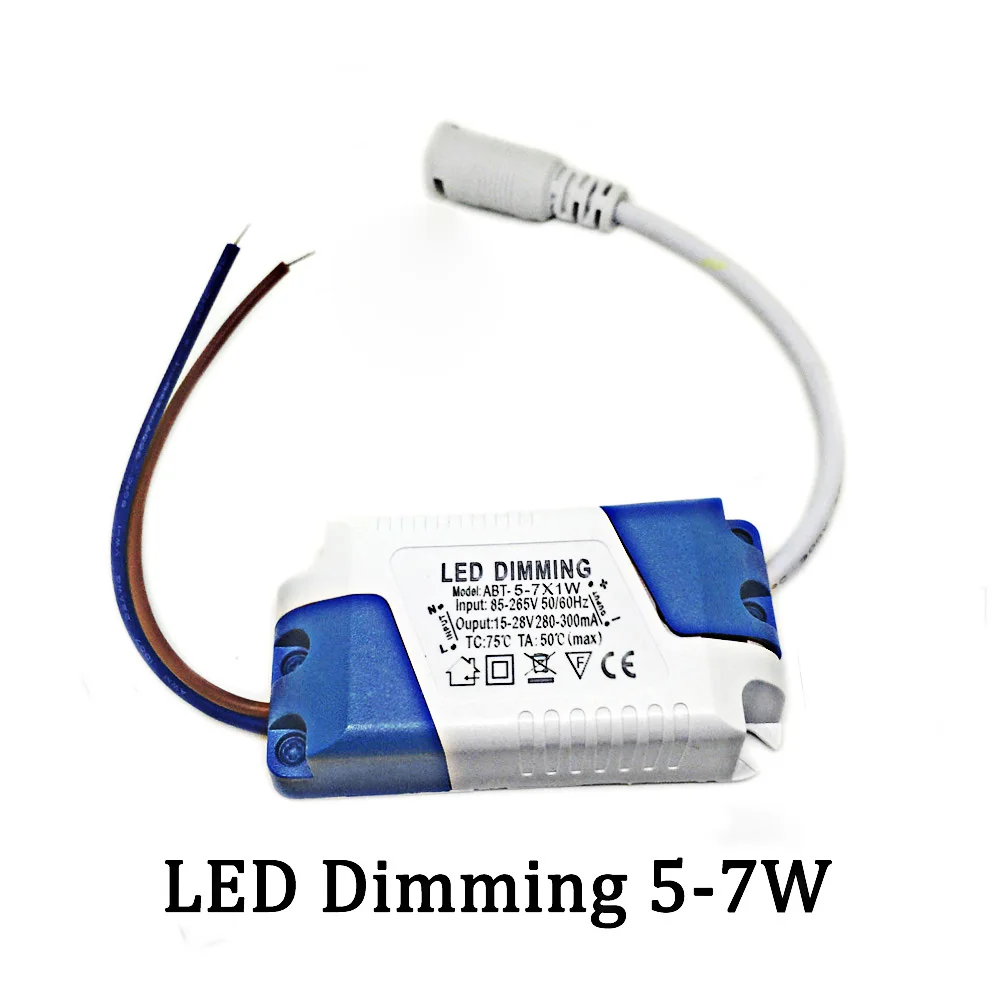 50 шт./лот светодиодный диммирующий драйвер 5 7 Вт трансформатор источник питания AC