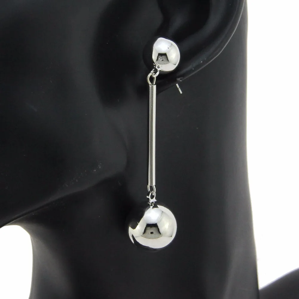 UKEN модные круглые Биб бусины гладкие лицо мяч серьги себе Макси Bijoux Шарм вечерние индийские Bijoux серьга Boho для женщин