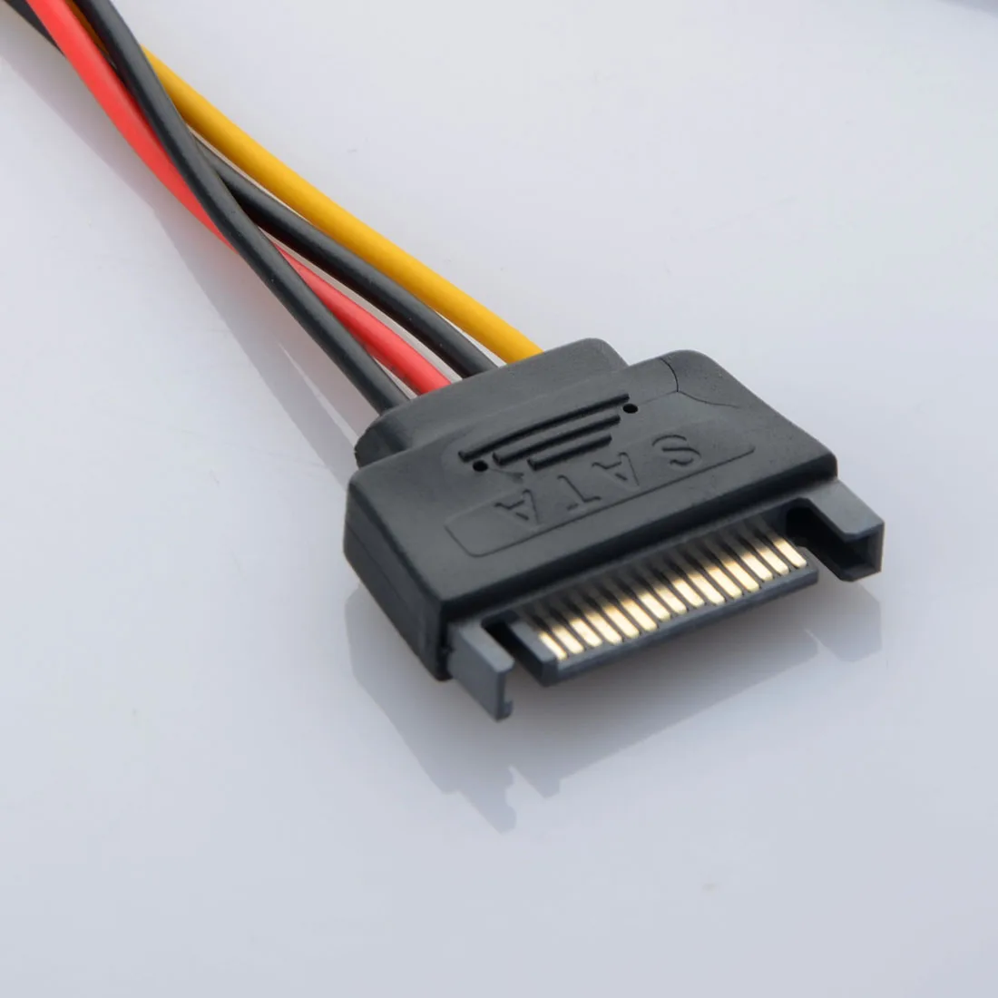 Новый 50 см кабель адаптера питания 15 Pin SATA штекер к двойному Molex 4 IDE HDD