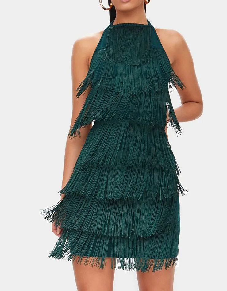 Женское облегающее мини-платье на бретельках с открытой спиной Клубное летнее