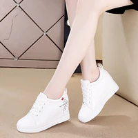 sneakers breathable women shoes new flat top sports shoes increase single shoes woman female students white skateboarding shoes
