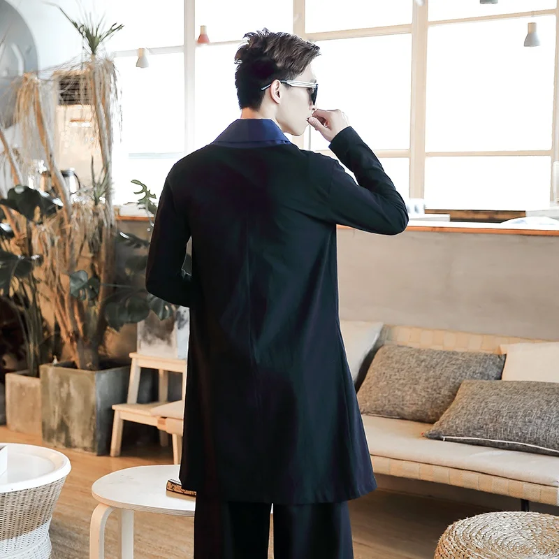 Традиционная китайская мужская одежда Восточная Мужская рубашка Весенняя