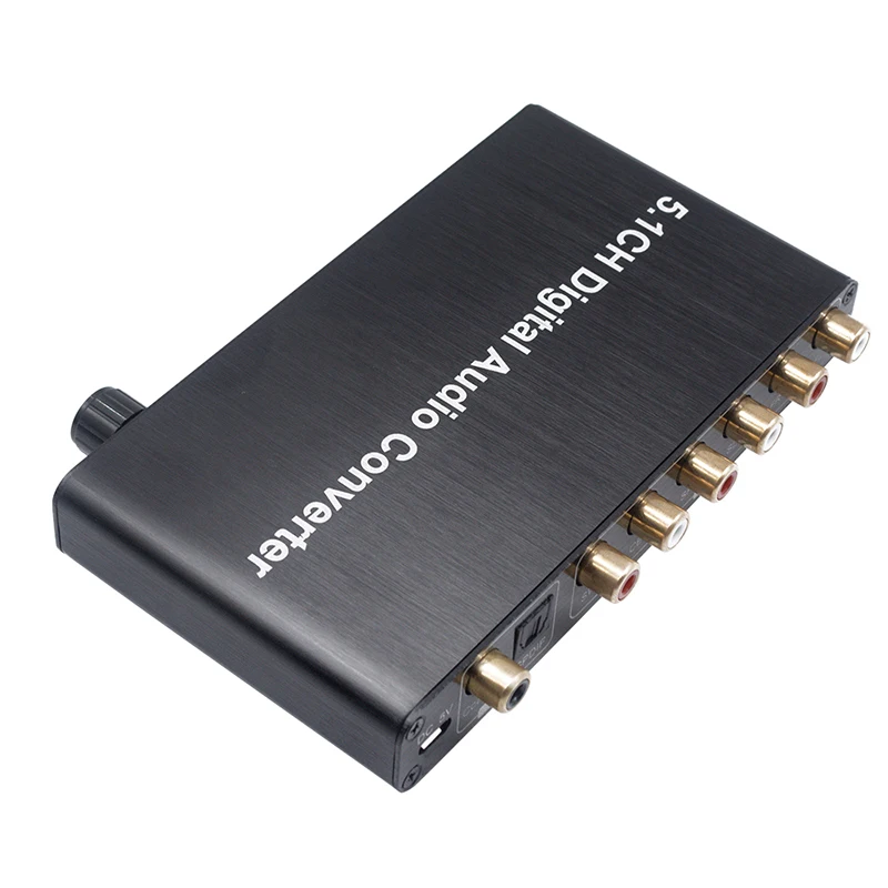 Горячая 5.1CH цифровой аудио конвертер декодер AY77 SPDIF коаксиальный к RCA DTS AC3 5 1