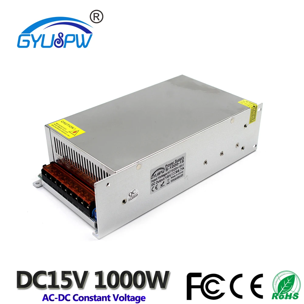 Высокое качество переключения источник питания DC 15v 66.7a 1000w светодиодный
