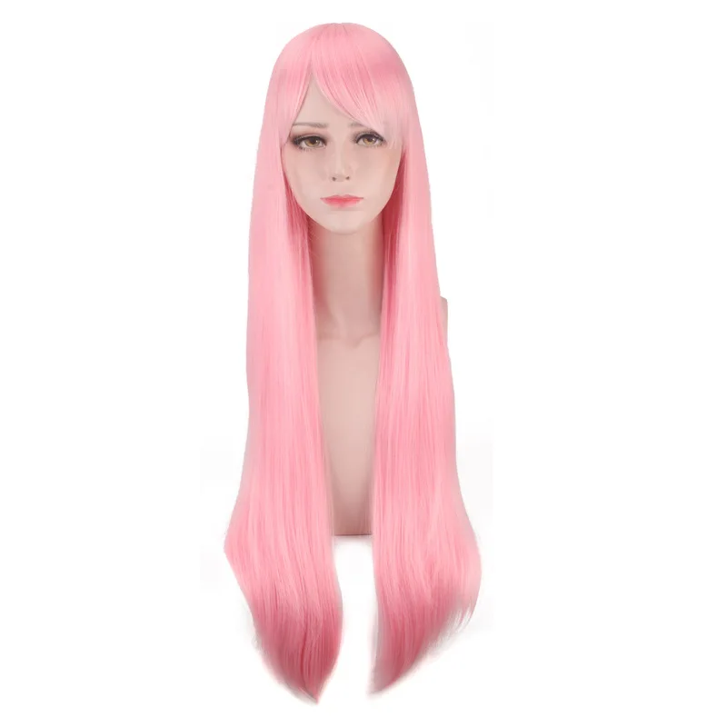 Парик для девочек из аниме длиной 80 см прямой с надписью Re:Zero начиная жизнь в