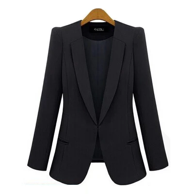 Элегантный длинный рукав Для женщин блейзер 2017 Куртка голубая куртка American Apparel