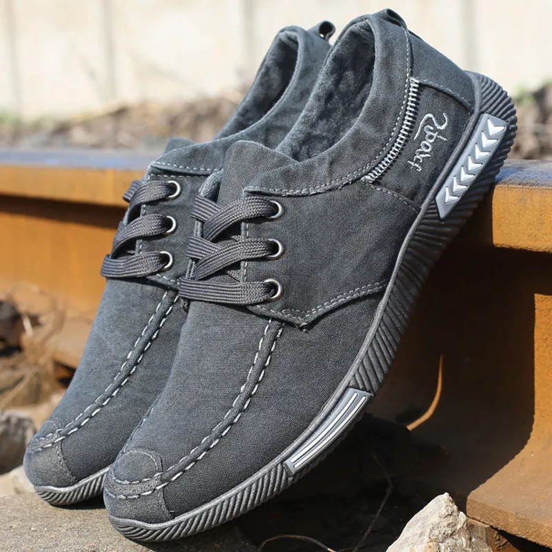 Brands New Fashion Canvas Shoes Breathable Lazy Male Winter Casual Comforable Loafers Man Big Size #XQJA05 | Обувь