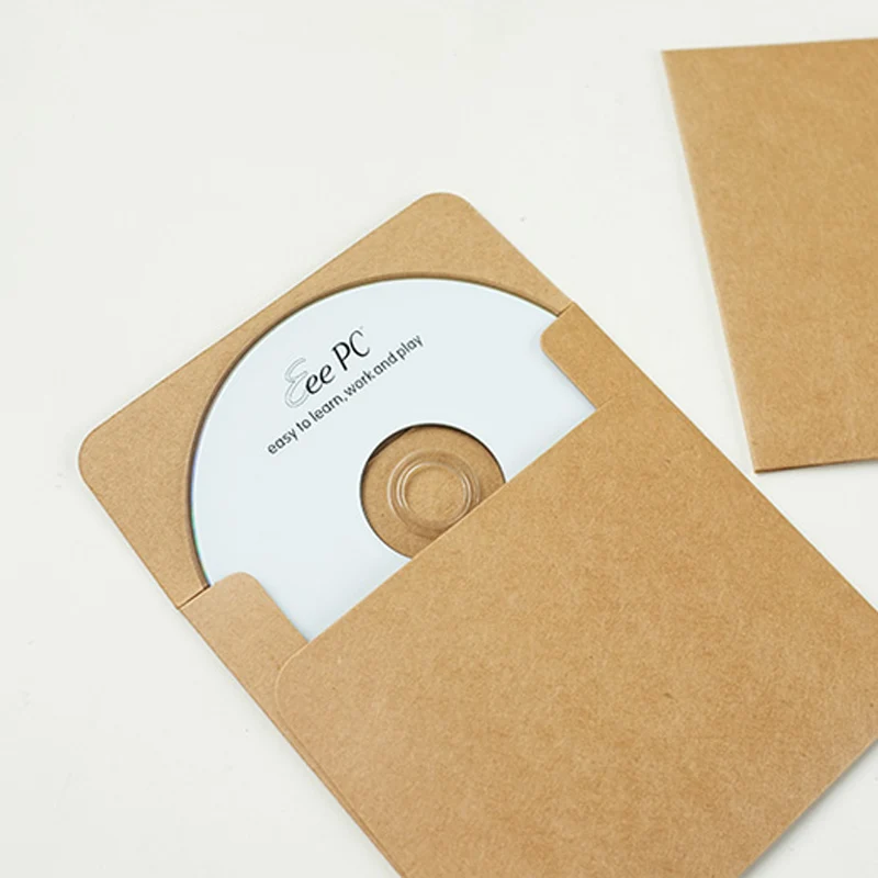 Крафт бумажные Чехлы для CD конверты сумки рукава DVD ящики хранения дисков 10