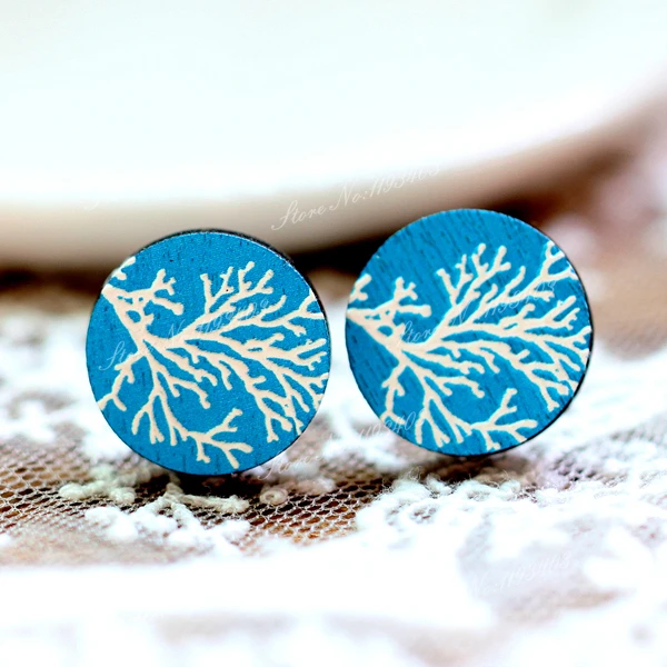 Уникальный 3D рельефный 16 мм круглый цветной рисунок дерево кабошон для