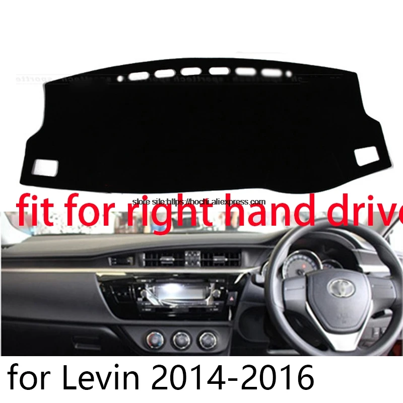 STPLRGECP двухслойный черный тире коврик для toyota levin 2014 2016 Dashmat ковер приборной панели