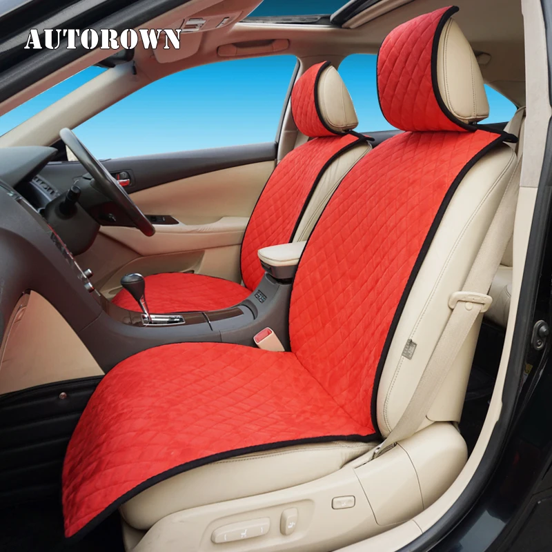 AUTOROWN Авточехлы на сиденья авто Универсальный Размер Материал Полиэстрер Автотовары Для передних автокресел Подходит на четыре сезона Акссесуры для салона Накидка в авто Защита салона от грязи 5 Цветов