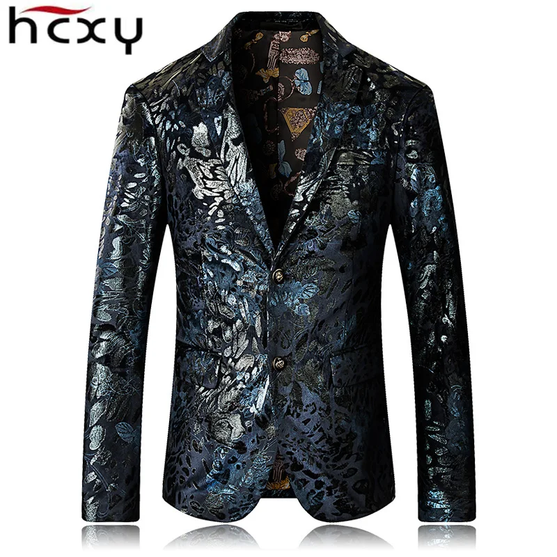 Новый роскошный мужской блейзер HCXY новый весенний модный брендовый приталенный