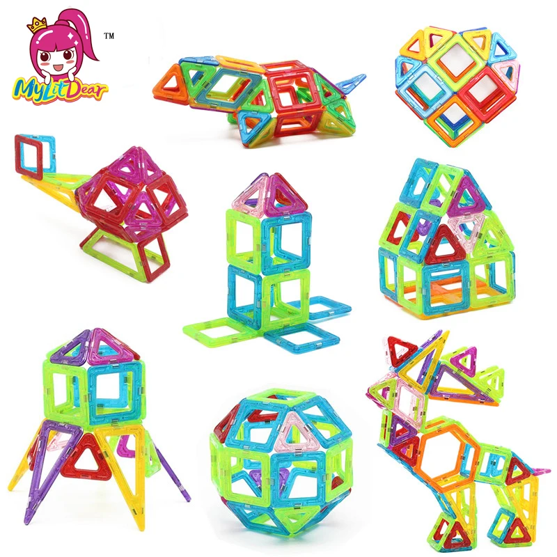 MylitDear 215 шт. Мини магнитные блоки игрушки модели строительные дизайнерские