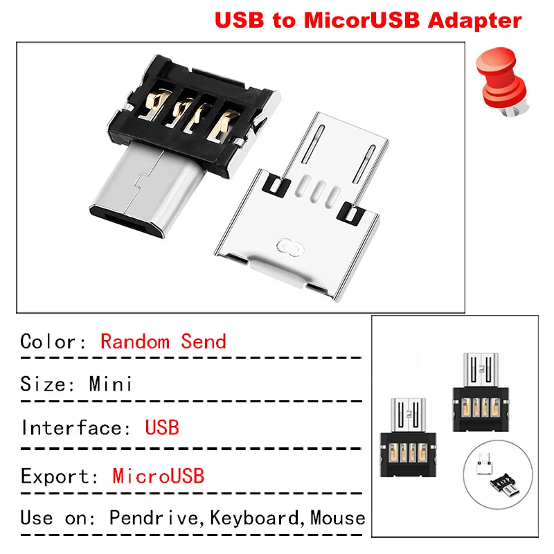 Kuman USB адаптер OTG USB к TypeC или MicorUSB адаптер конвертер для флешки USB флэш-накопитель ручка-накопитель к телефону Мышь Клавиатура