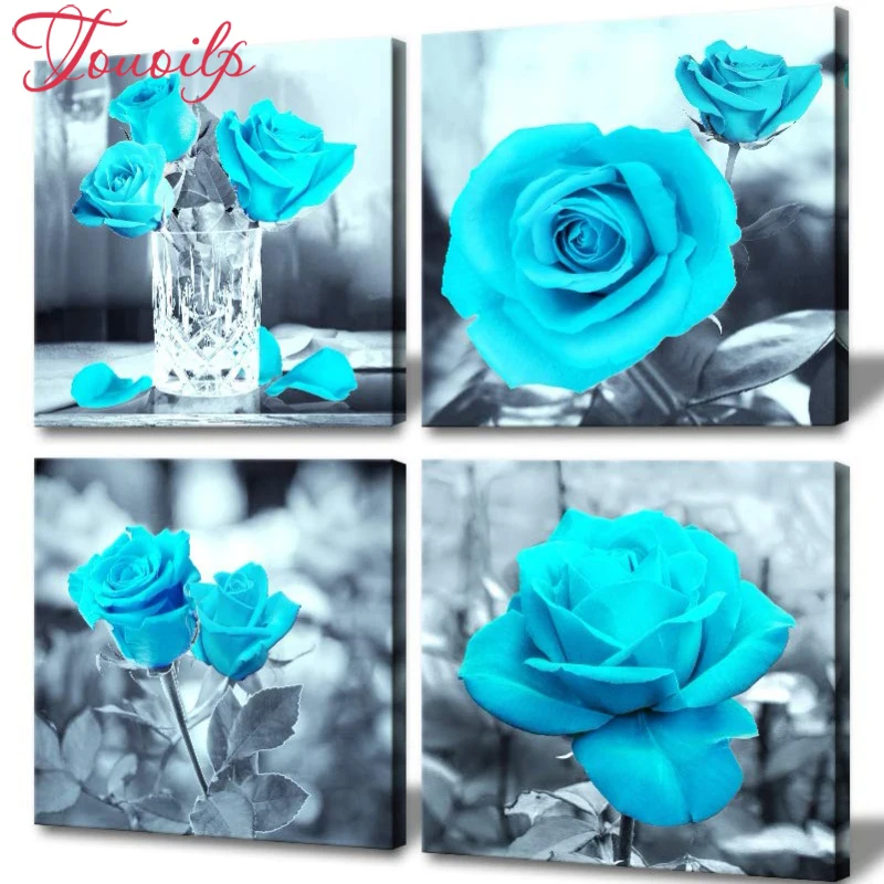 DIY алмазная живопись наборы вышивки крестиком Черный и белый цвета морской волны