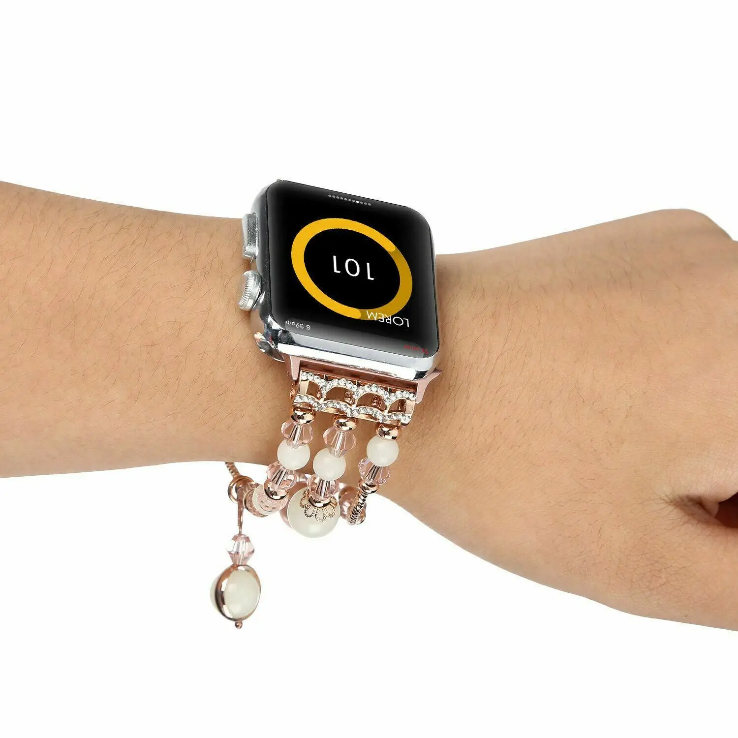 Перламутровый браслет ремешок для Apple Watch полоса 44/42 мм серия 4 3 2 1 ручной работы