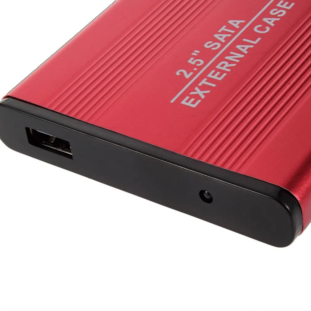 USB 2,0 2,5 дюймов ударопрочный USB 2,0 Алюминиевый Внешний накопитель SATA жесткий диск HDD корпус чехол Прямая поставка
