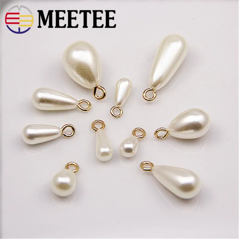 MEETEE 20pcs Pure handmade Resin water droplets pearl buttons ladies baby children's shirts sweaters deduction clothes ZK600 | Дом и сад