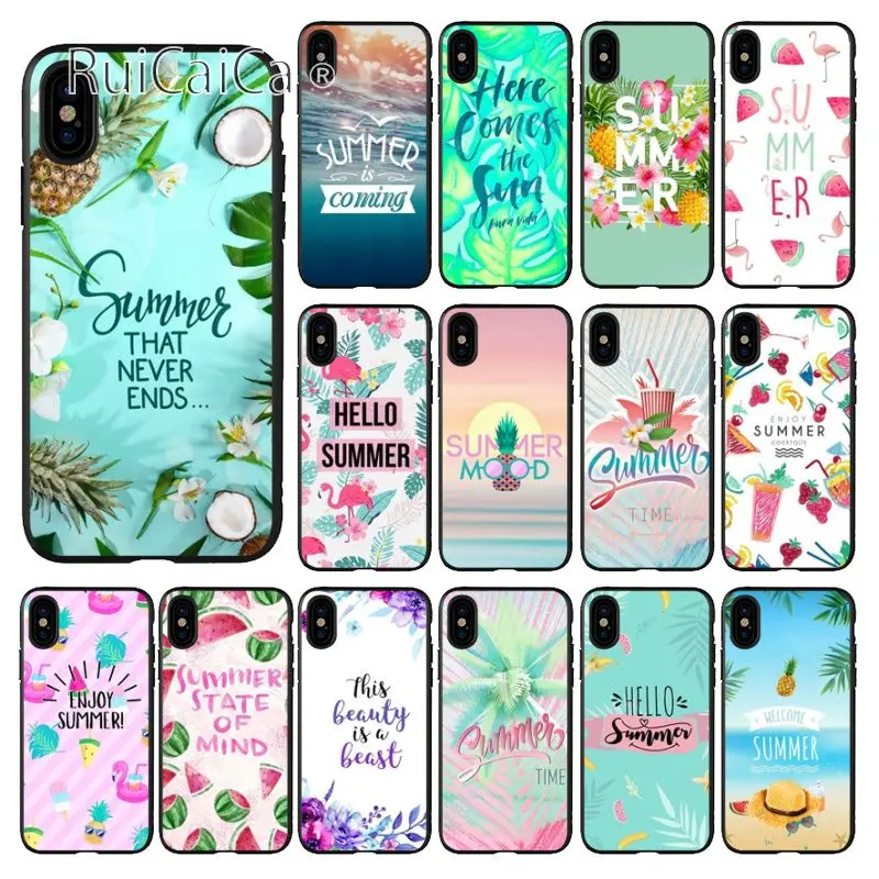Ruicaica Летний Пляжный Hawaii Aloha Sea Ocean роскошный защитный чехол для Apple iPhone 8 7 6 6S Plus X XS MAX