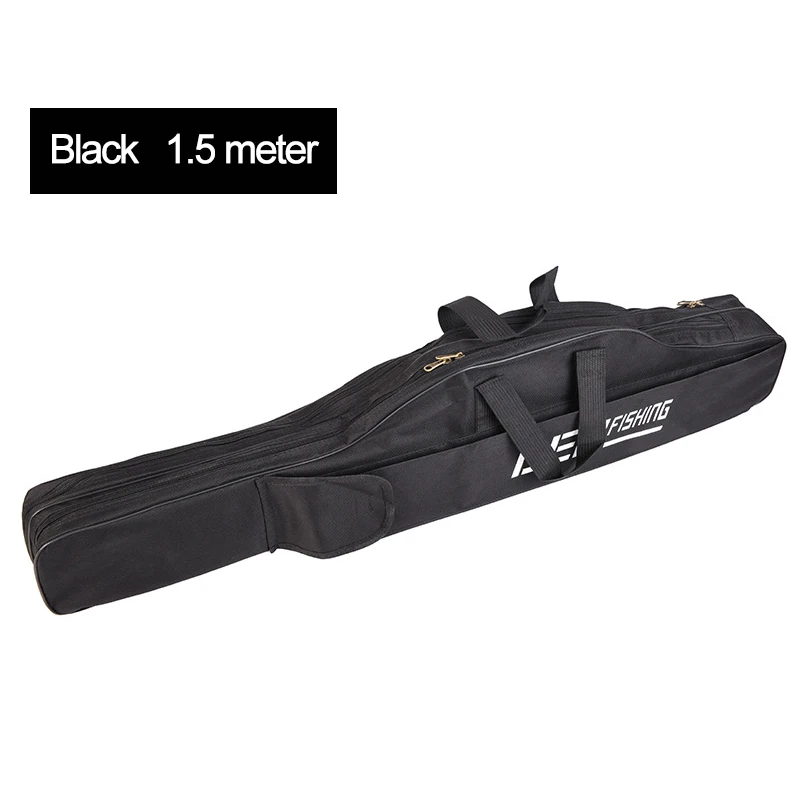 1.5meter black 100/150 см сумки для рыбалки Складная удочка сумки для катушек для рыболовных снастей сумки путешествия Сумка Чехол Pesca - Цвет: 1.5meter black