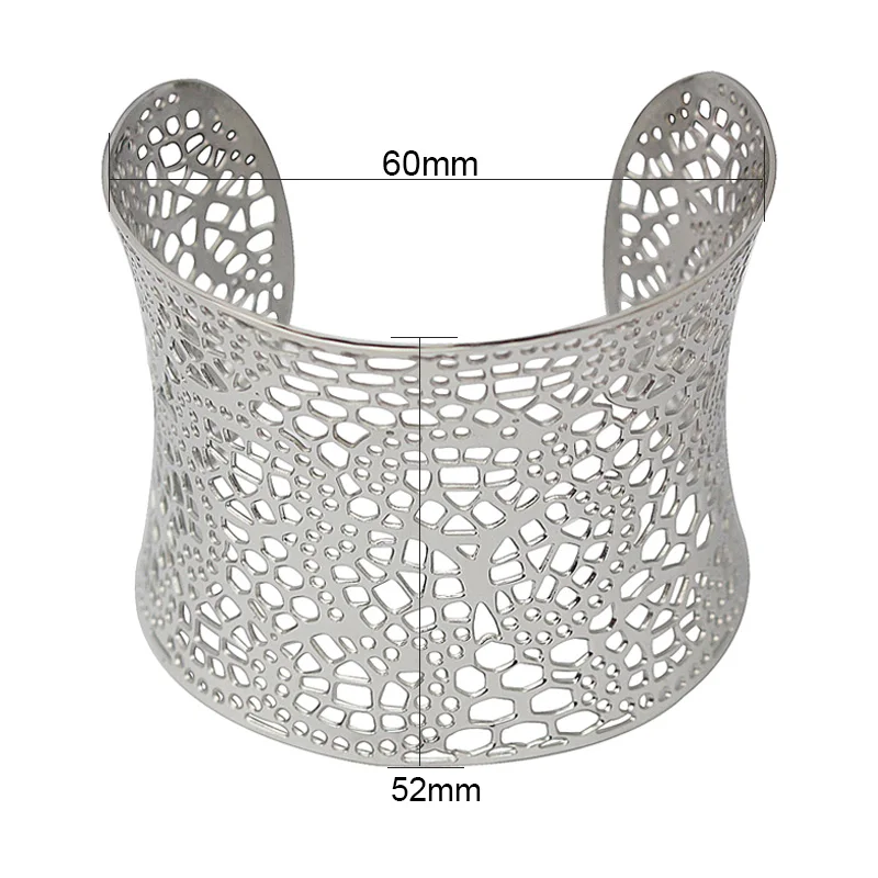 Широкий женский Браслет-манжета из нержавеющей стали в стиле панк Ювелирное