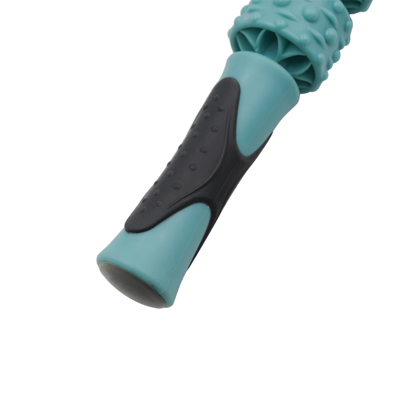 BYRIVER Muscle Trigger Point Spiky Ball Massage Stick Roller Leg Back Arm Neck Yoga Training Tool Handheld Cellulite Massager |