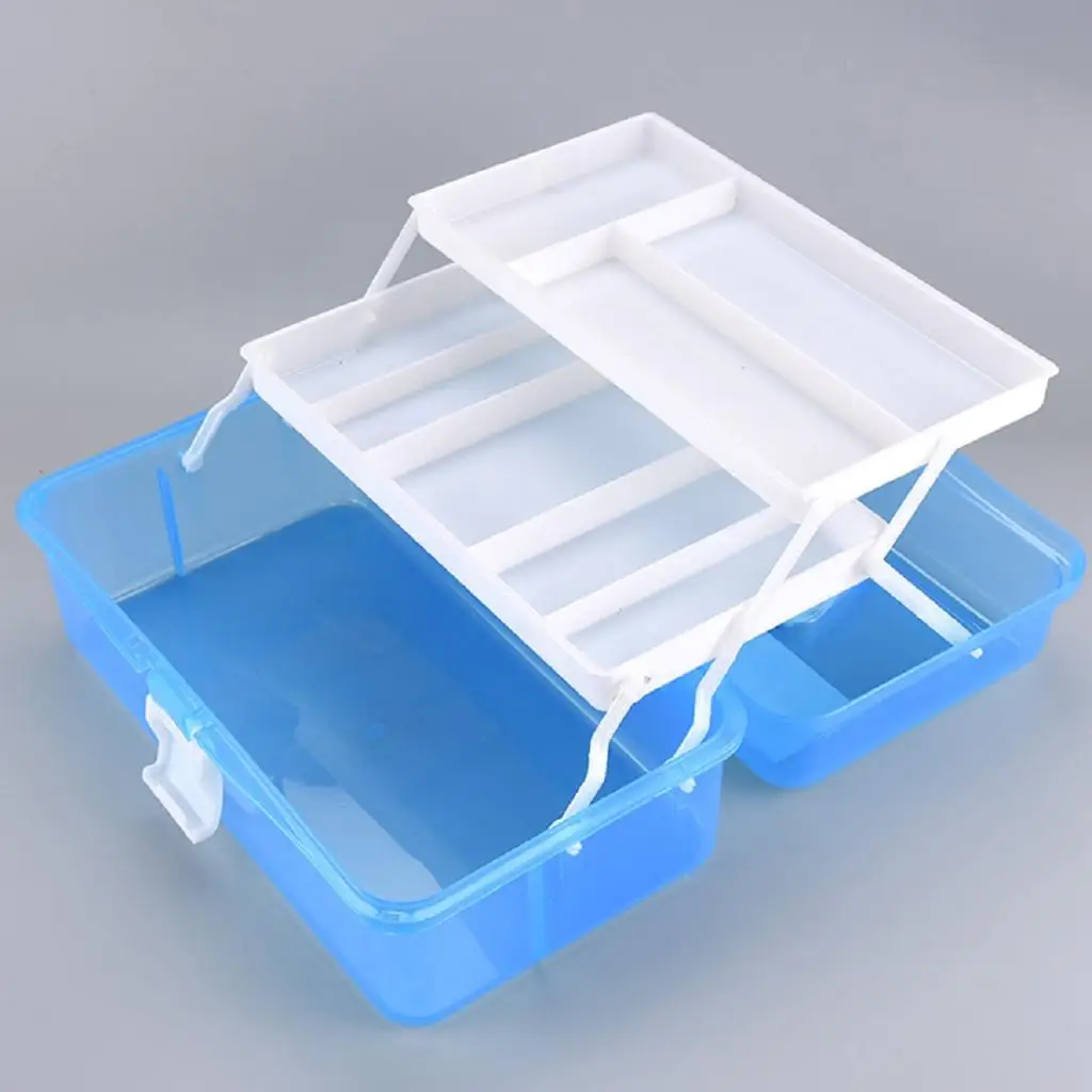 12-дюймовый пластиковый ящик для инструментов полупрозрачный с двумя лотками |