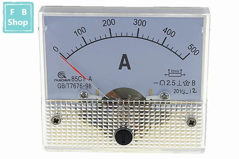 1 шт. 85C1 A 100A 150A 200A 250A 300A 400A 500A DC аналоговый измеритель Панель усилитель тока