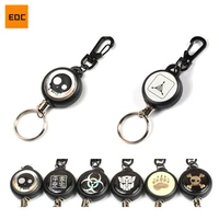 anti theft stretch keychain metal easy pull buckle tad high elastic telescopic wire rope stainless steel key chain anti lose