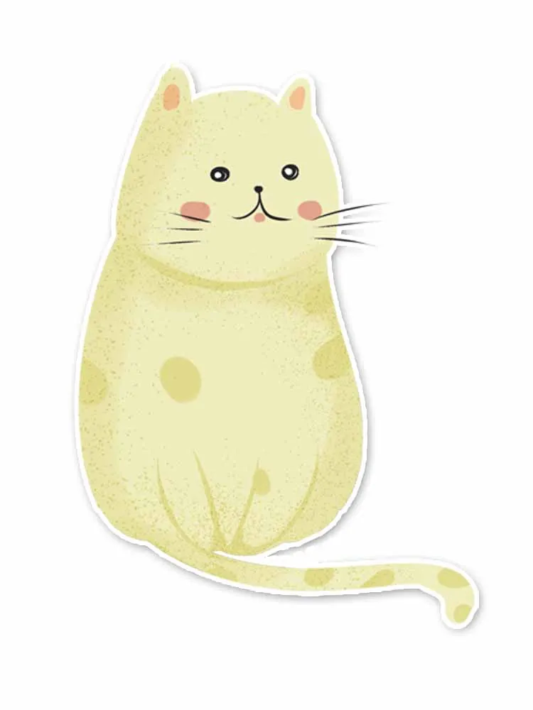 

YJZT 10.3CM*14.5CM Cartoon Animal Cat PVC Car Styling Car Stickers Decal Nice Quality 5-1602