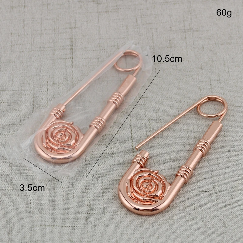 1 шт. высококачественные большие пряжки цвета розового золота с цветочными