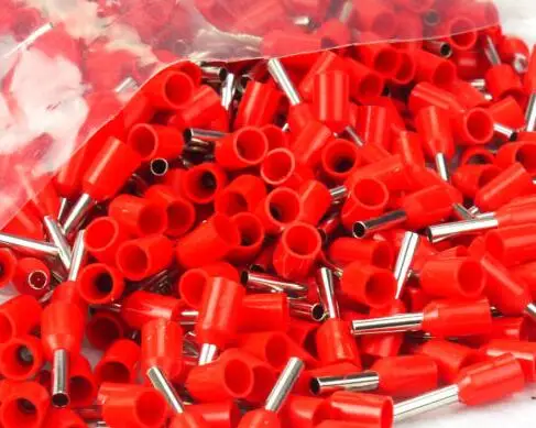 

1000 шт. 18 AWG 1, 5 мм2 Изолированный конец шнура, наконечники провода E1008