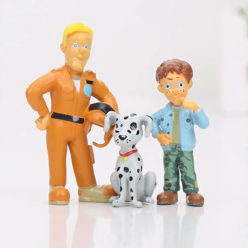 12 шт./компл. Аниме Фигурка Fireman Sam фигурка детские игрушки 3-6 см милый мультяшный