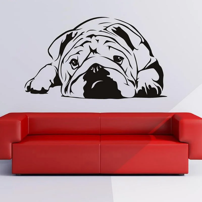 

New English Bulldog Wall Art Sticker Vinyl Decal Wall Stickers Home Decor Size 87*51cm
