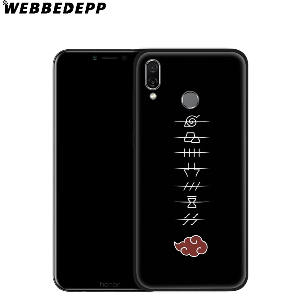 WEBBEDEPP Anime Naruto Logo Soft Case for Huawei Mate Honor 20 6A 7A 7C 7X 8 9 9X 10 View Lite Pro 30 |
