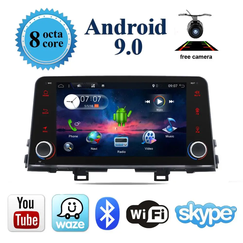 HD 1024*600 1din android 9,0 специальный автомобильный DVD для Kia Picanto(JA) и Kia Morning(JA) wifi BT Автомобильный мультимедийный