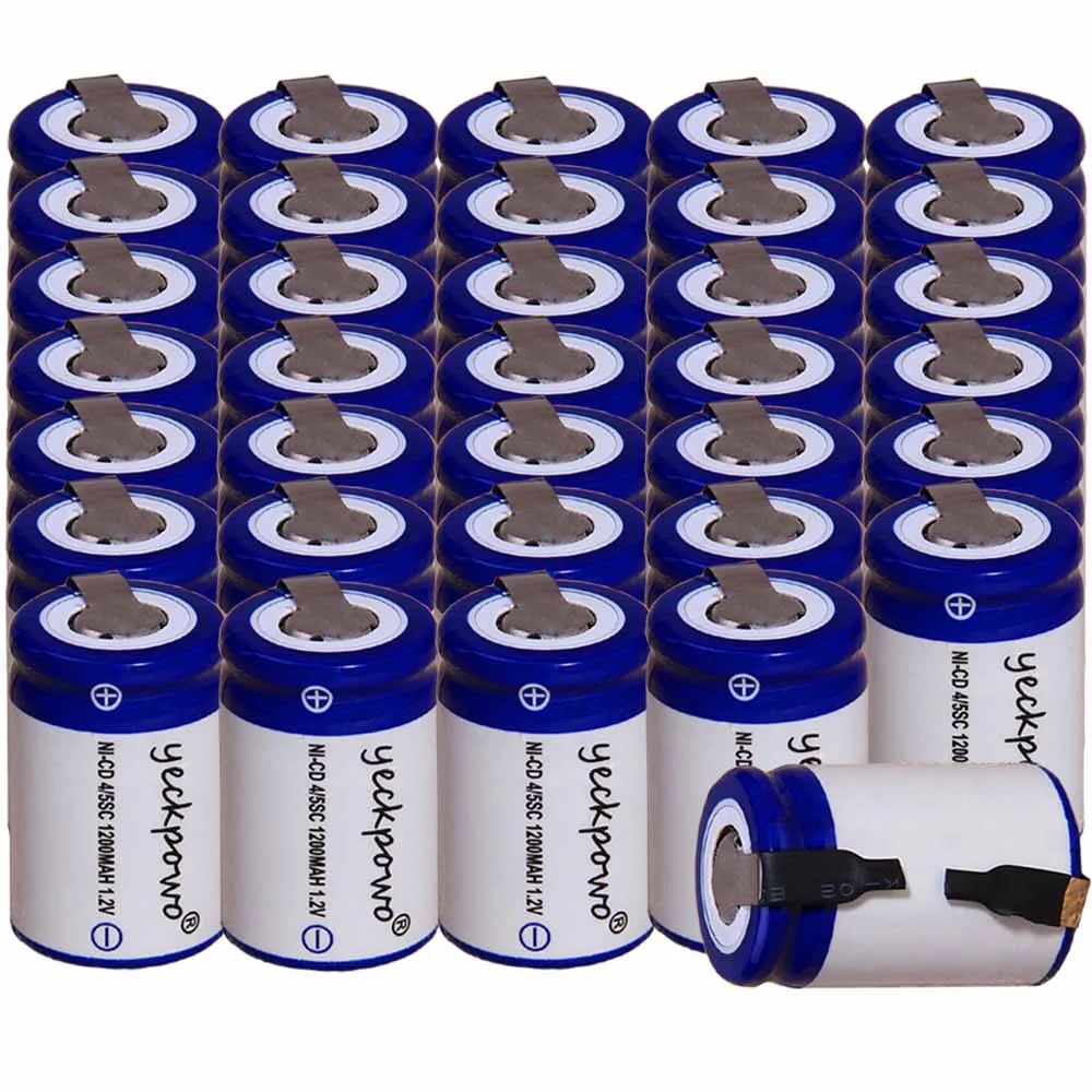 Самая низкая цена 35 шт 4/5SC батареи 1 2 v аккумуляторные 1200 mAh nicd Батарея для