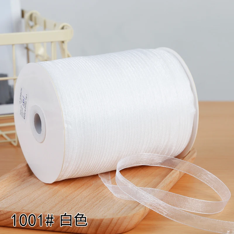 10 м/партия 6 мм прозрачные шифоновые ленты из органзы DIY ручной работы