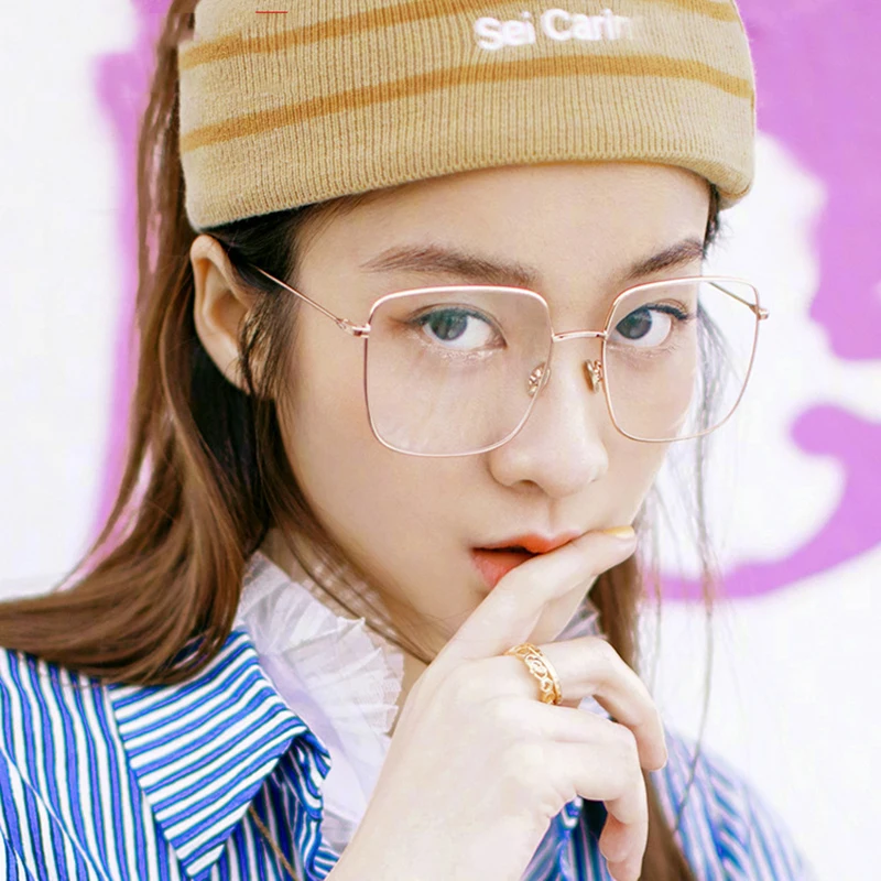 Модные большие квадратные оправы для очков мужские прозрачные женщин