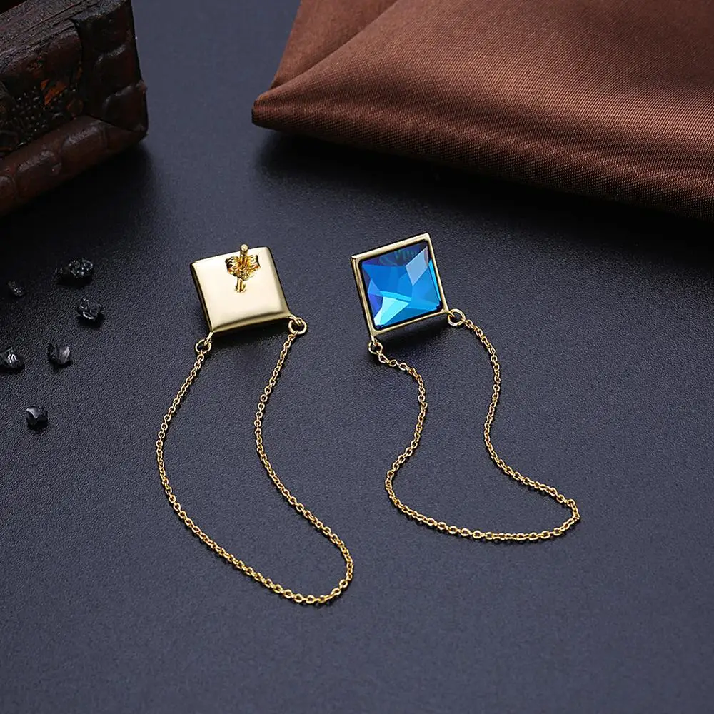 Индивидуальные серьги клипсы Boss властный квадратный кристалл от Swarovski элементы