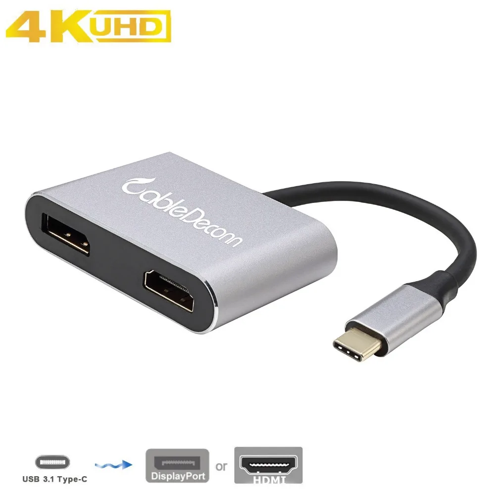 USB C HDMI DP кабель типа c к Displayport 4K 2 в 1 адаптер для 2017 Macbook Pro Dell XPS| |