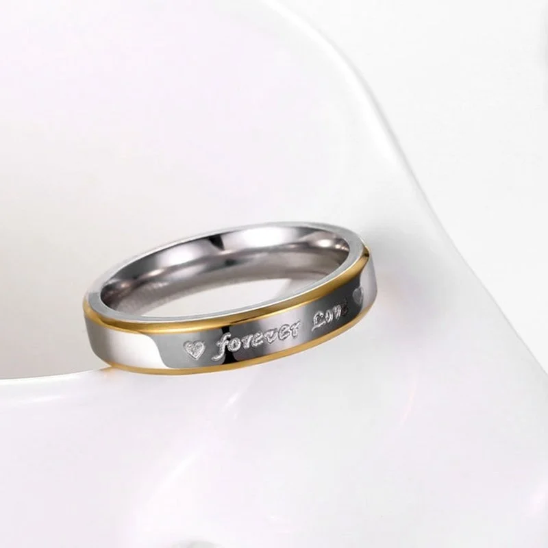 2020 обручальное кольцо золотого цвета из нержавеющей стали forever love promise ювелирное